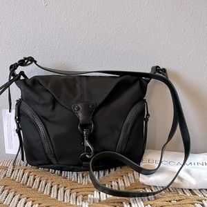 Rebecca Minkoff Nylon Julian Crossbody Black with Black Hardware
